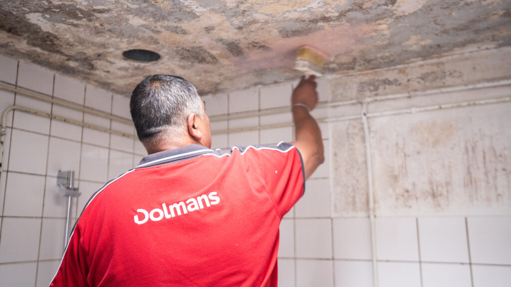 Afwerken badkamer na schimmelbehandeling